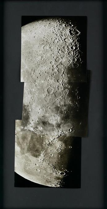(LUNAR COLLAGE) A contemporary sequence of 10 photographic assemblages, each work depicting a separate section of the Moon.